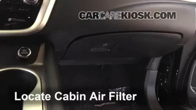 2015 Nissan Murano Platinum 3.5L V6 Filtre à air (intérieur) Changement